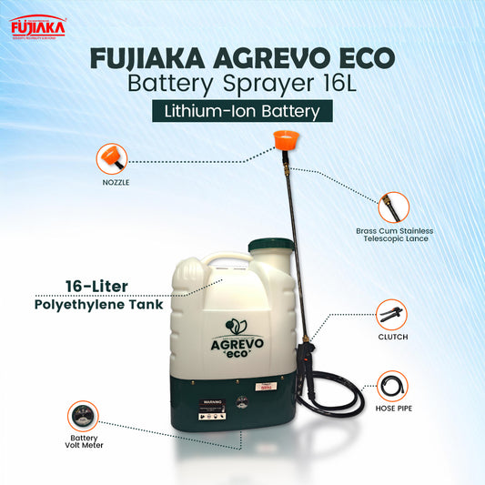 FUJIAKA ECO, Battery Operated Agricultural Knapsack Sprayer-16 Litres