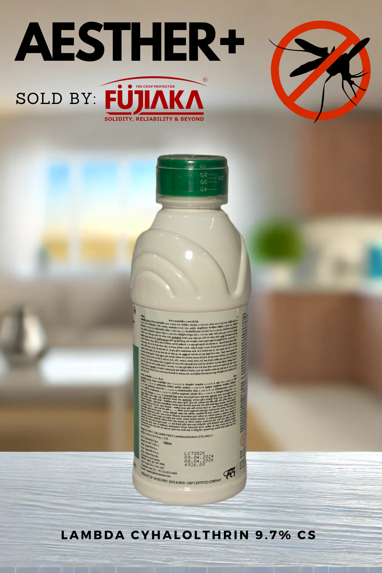 AESTHER+ - Lambda Cyhalolthrin - Mosquito Adulticide - 1 Litre | Liquid