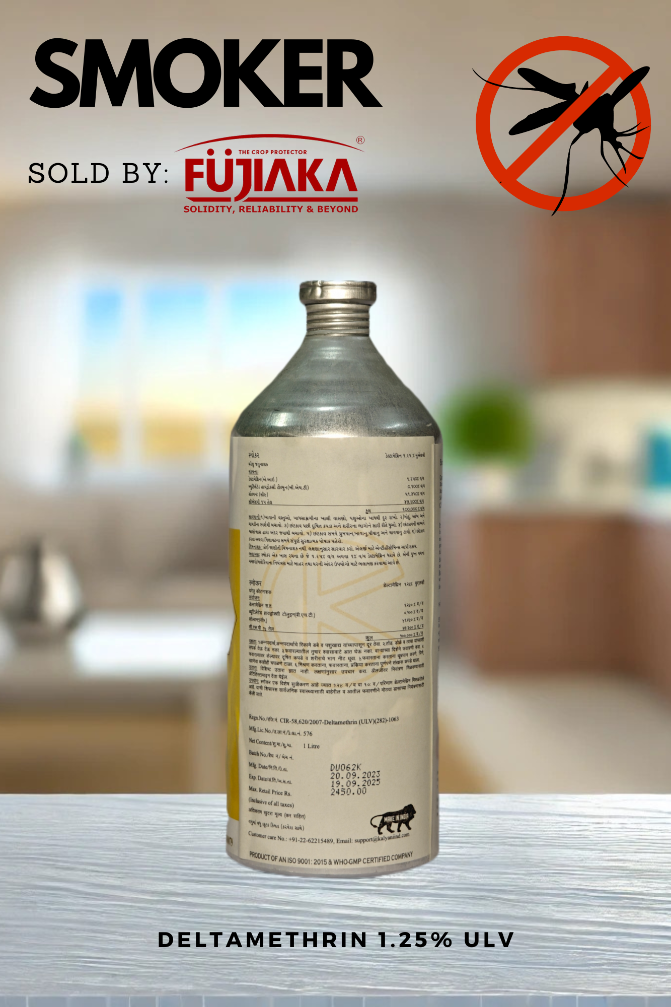 Smoker - DELTAMETHRIN 1.25% ULV - PESTICIDE - 1 Litre | Liquid