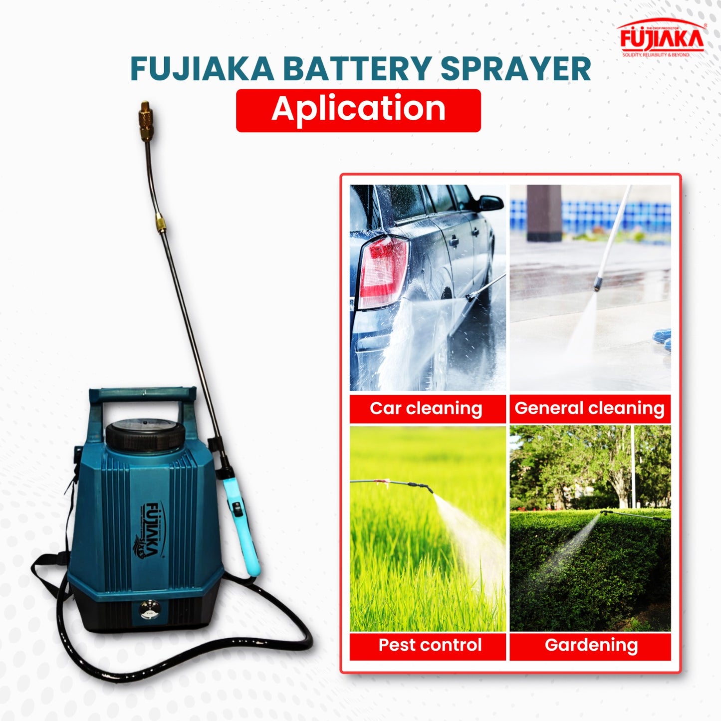 FUJIAKA WS/SIXER, Lithium-Ion Battery Operated Portable Garden Sprayer