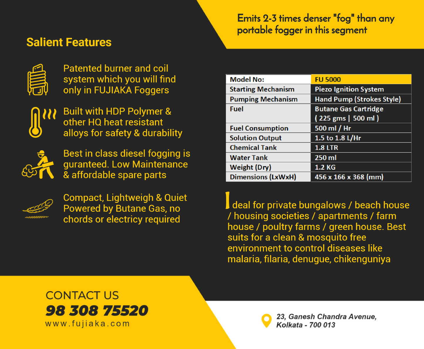 FU‑5000 fogging machine India for pest control