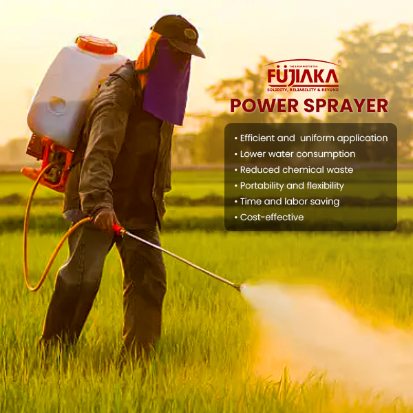 FUJIAKA Shakti, Knapsack/Backpack Power Sprayer Pump with 2-Stroke Petrol Engine for Agricultural, Professional Pest Control and Sanitising Use, 25 litres, Red (Pack of 1)