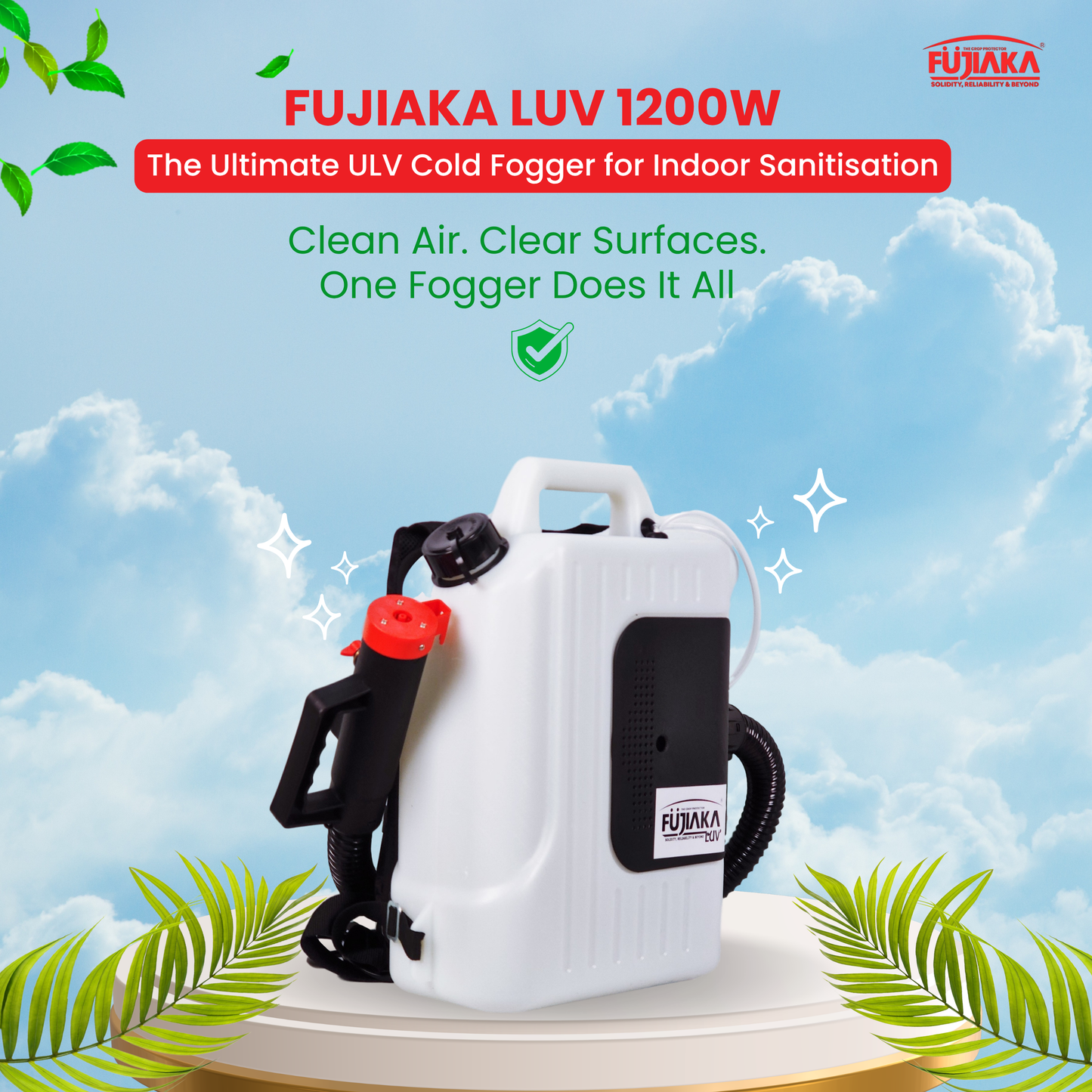 FUJIAKA LUV, Electronic ULV Cold Fogger, Mist Duster, Sanitization Machine