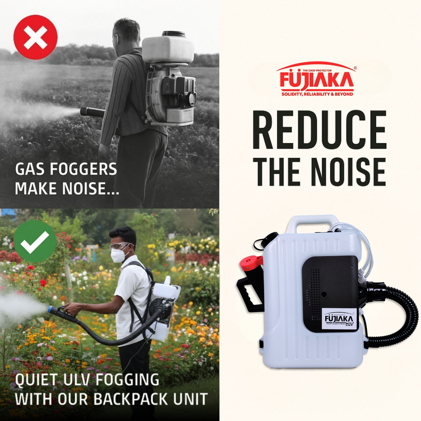 FUJIAKA LUV, Electronic ULV Cold Fogger, Mist Duster, Sanitization Machine