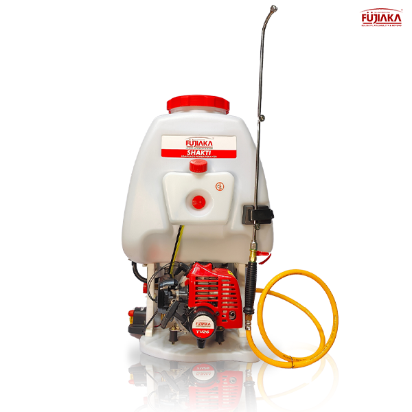 FUJIAKA Shakti, Knapsack/Backpack Power Sprayer Pump with 2-Stroke Petrol Engine for Agricultural, Professional Pest Control and Sanitising Use, 25 litres, Red (Pack of 1)