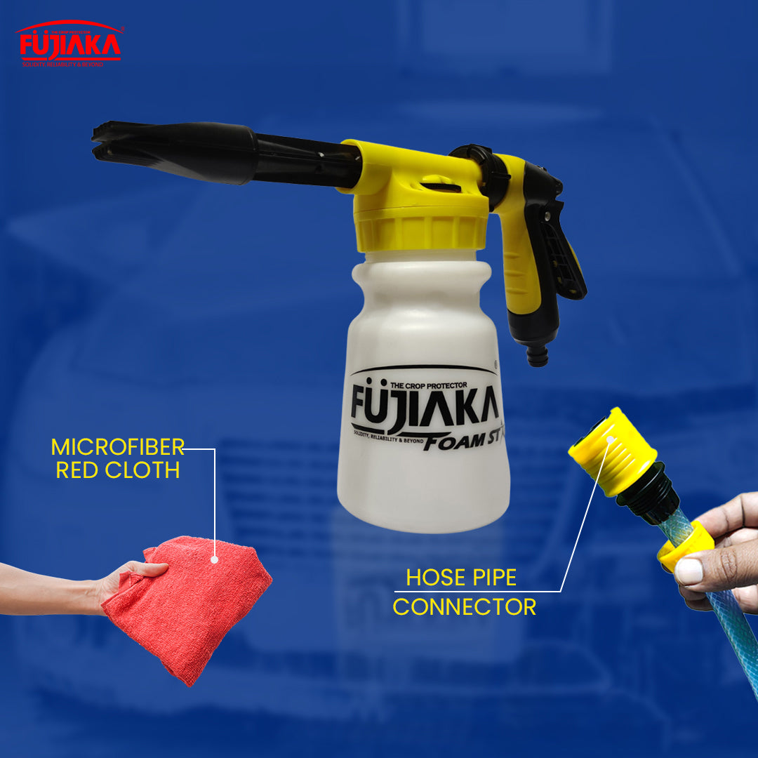 FUJIAKA Foam-Star, Foam Sprayer Multi Purpose (3in1) Heavy Duty Handheld Sprayer for Car Wash - 1 Litre - (Pack of 1)