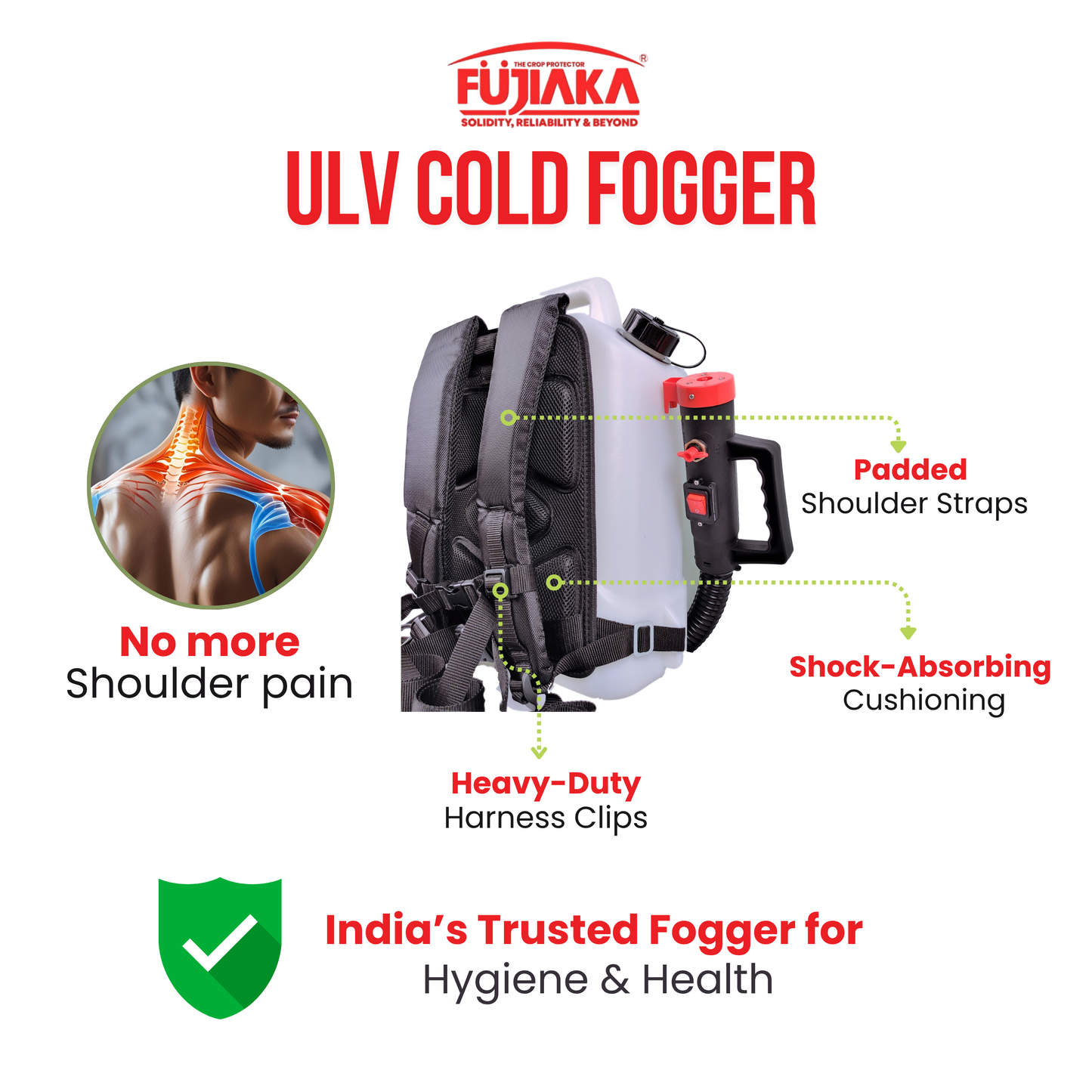 FUJIAKA LUV, Electronic ULV Cold Fogger, Mist Duster, Sanitization Machine
