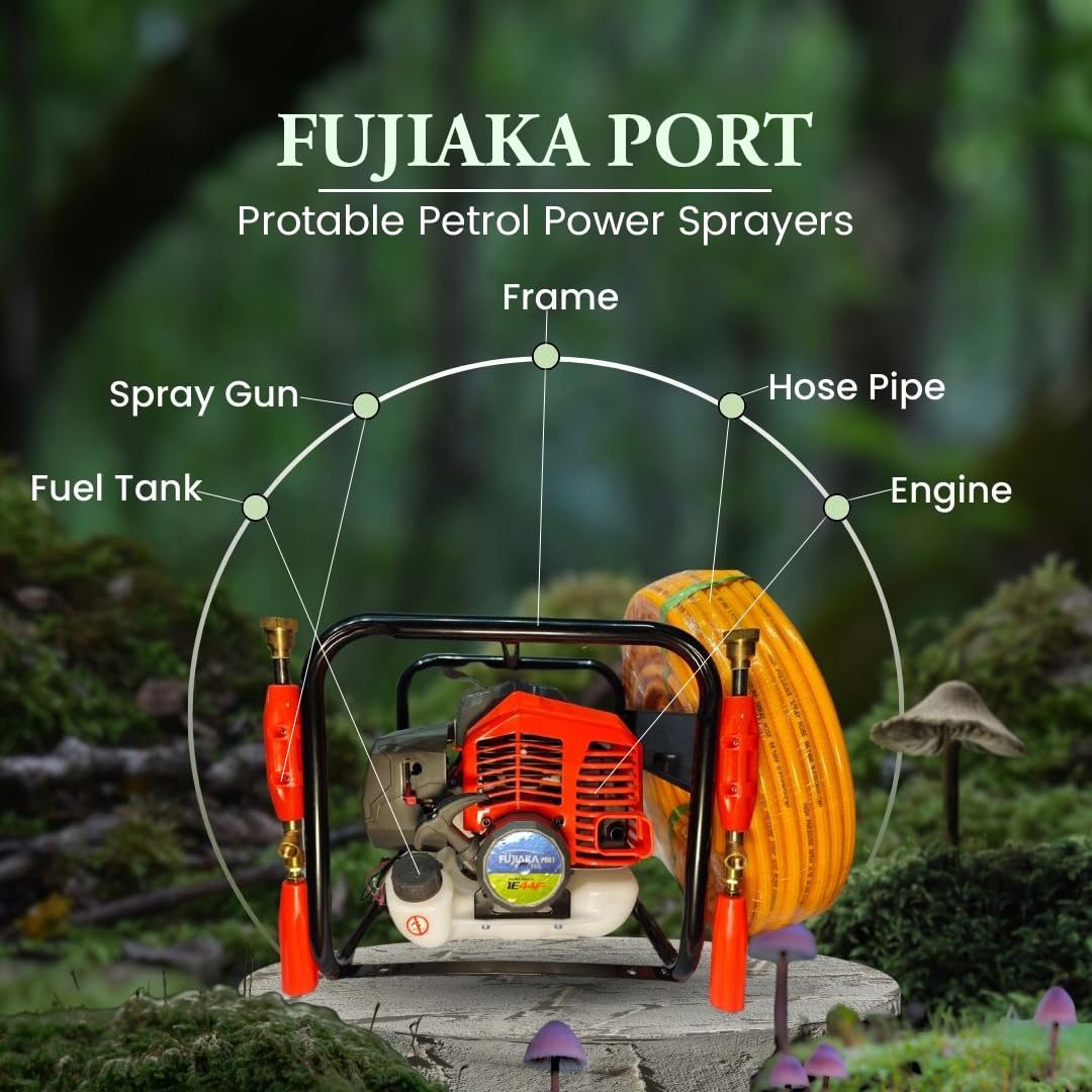 FUJIAKA, PORT FU-P-768, Portable Agricultural High-Pressure Power Sprayer Pump-2 STROKE PETROL ENGINE