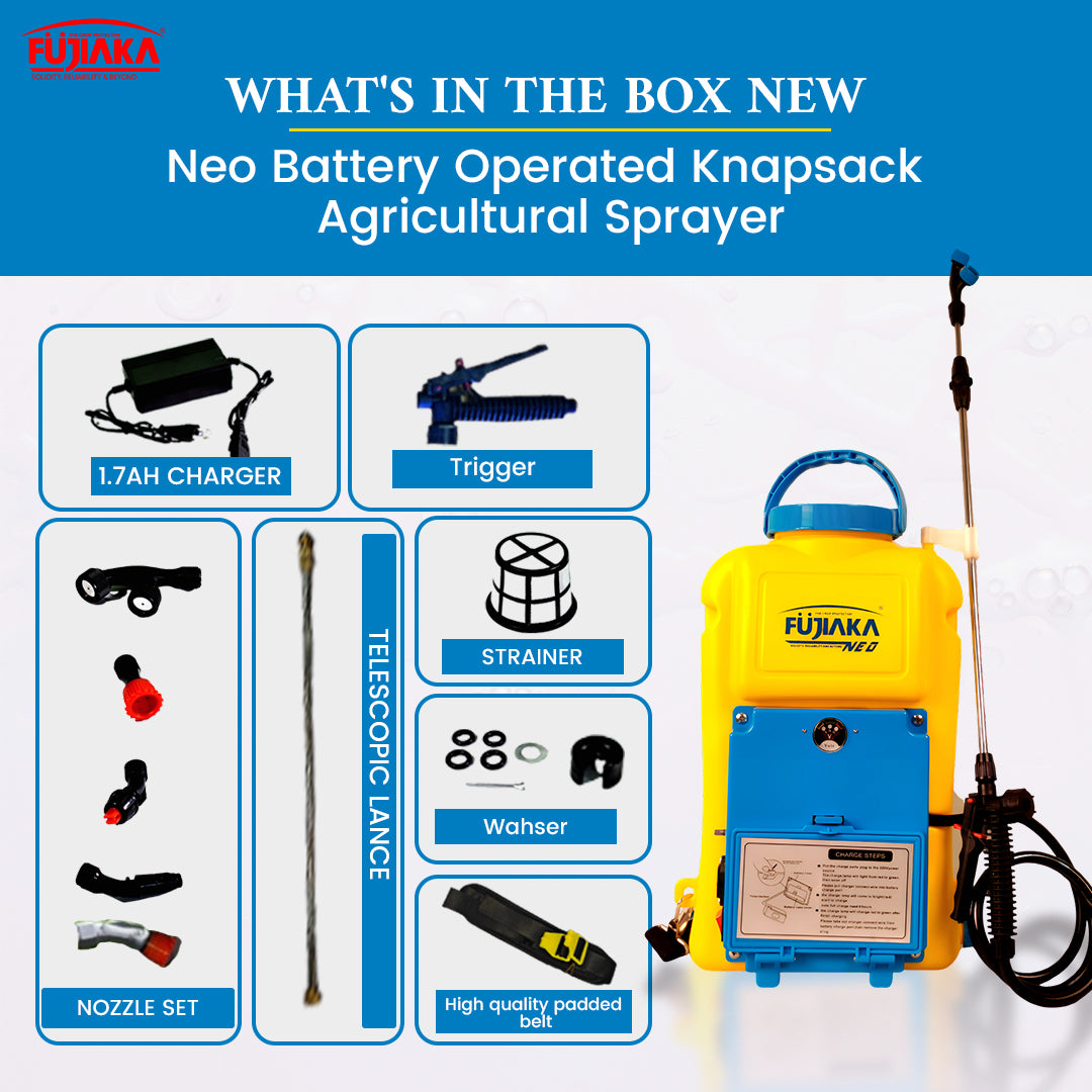 FUJIAKA NEO, Battery Operated Agricultural Knapsack Sprayer-12 Litres