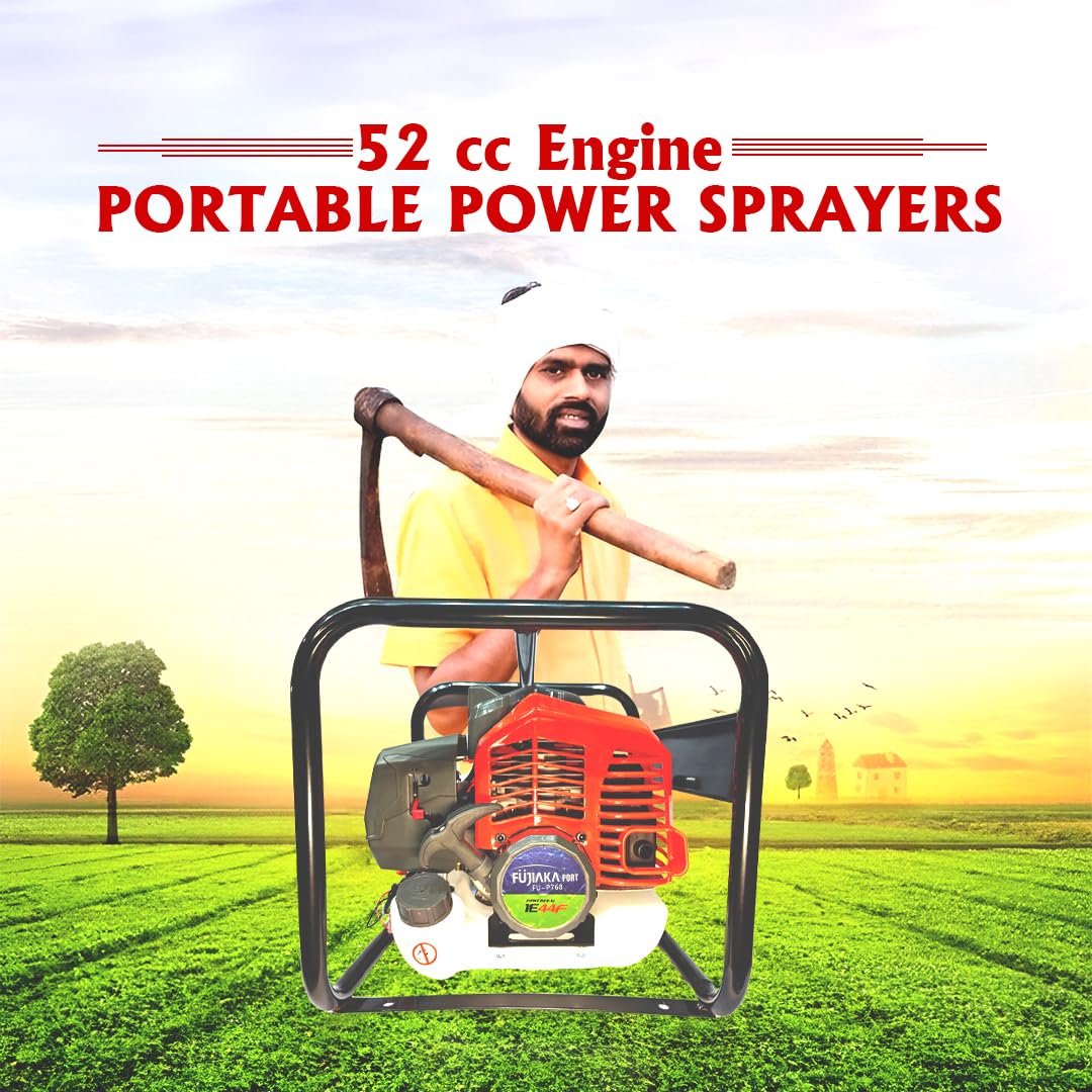 FUJIAKA, PORT FU-P-768, Portable Agricultural High-Pressure Power Sprayer Pump-2 STROKE PETROL ENGINE