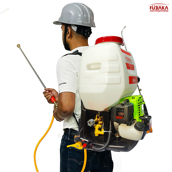 FUJIAKA SHAKTI 4S Knapsack Power Sprayer GX35 35CC 4 Stroke 25 Ltr tank | High Pressure Agricultural Back Pack Sprayer with JAPAN technology pump, Free 3 Head Nozzels, Hose Pipe, Sprayer Gun