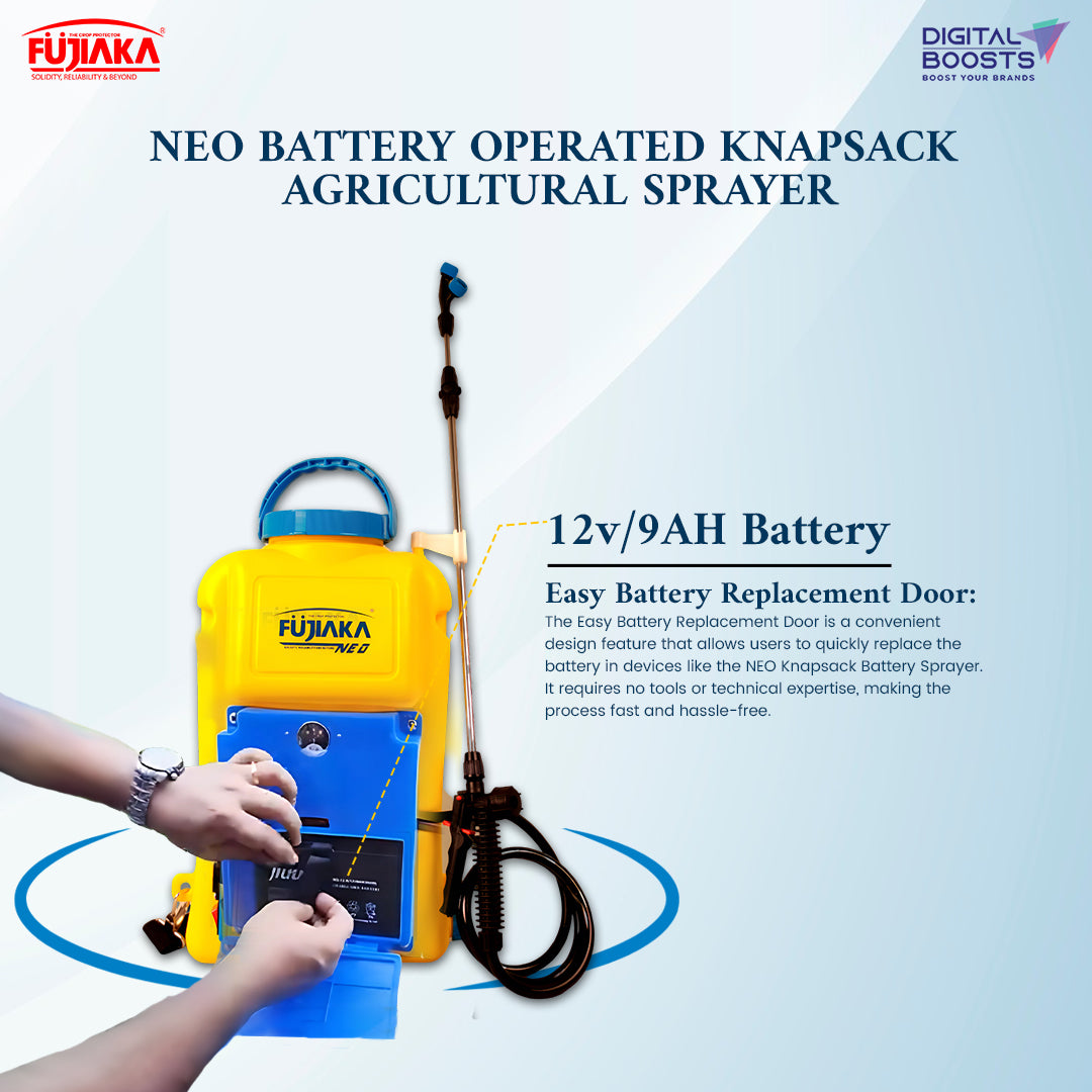 FUJIAKA NEO, Battery Operated Agricultural Knapsack Sprayer-12 Litres