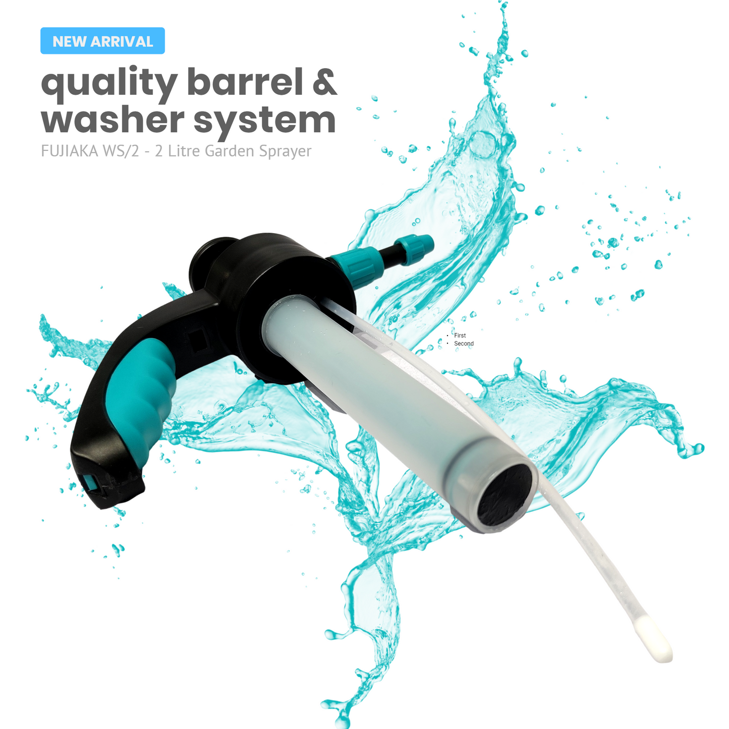 Adjustable spray nozzle handheld garden sprayer
