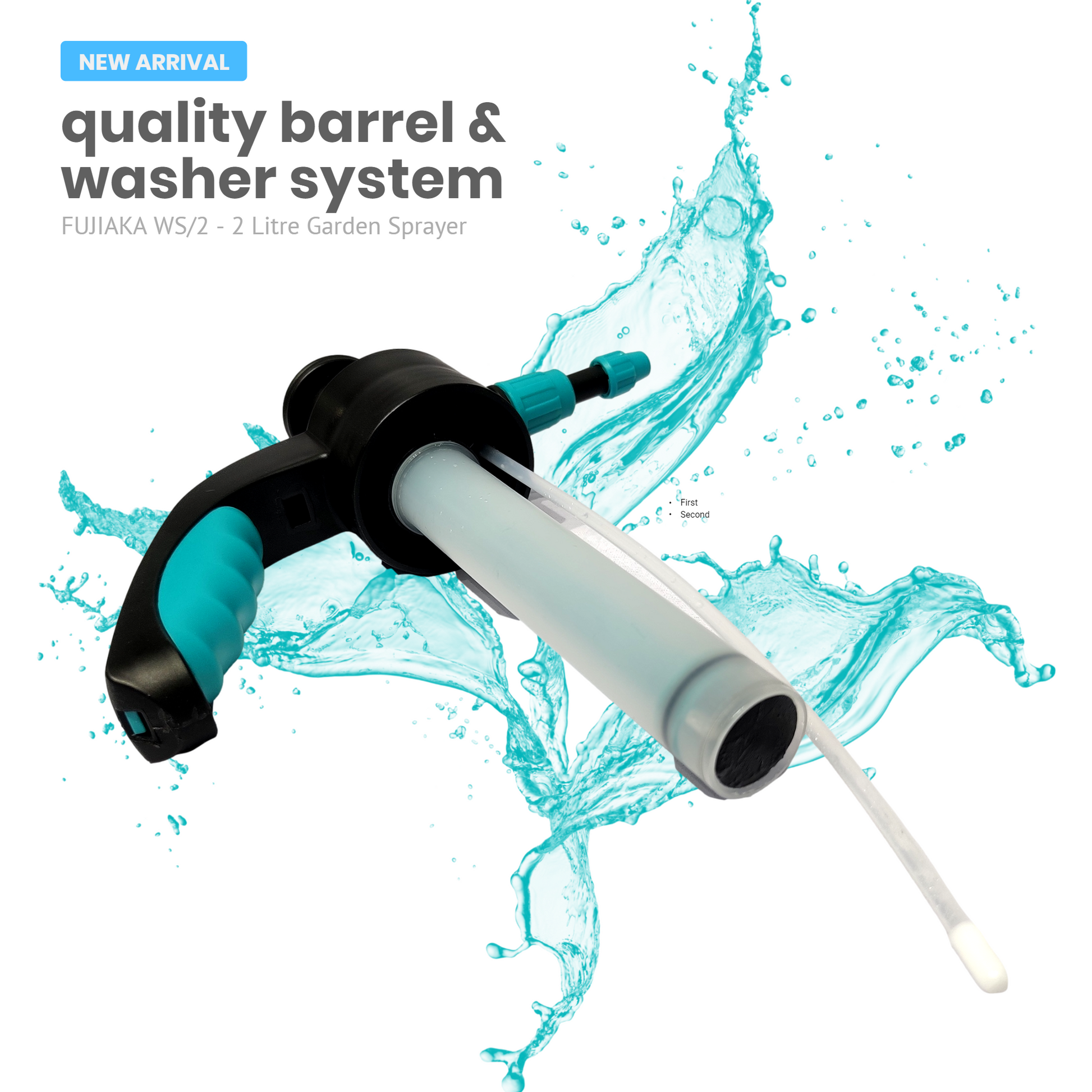 Adjustable spray nozzle handheld garden sprayer
