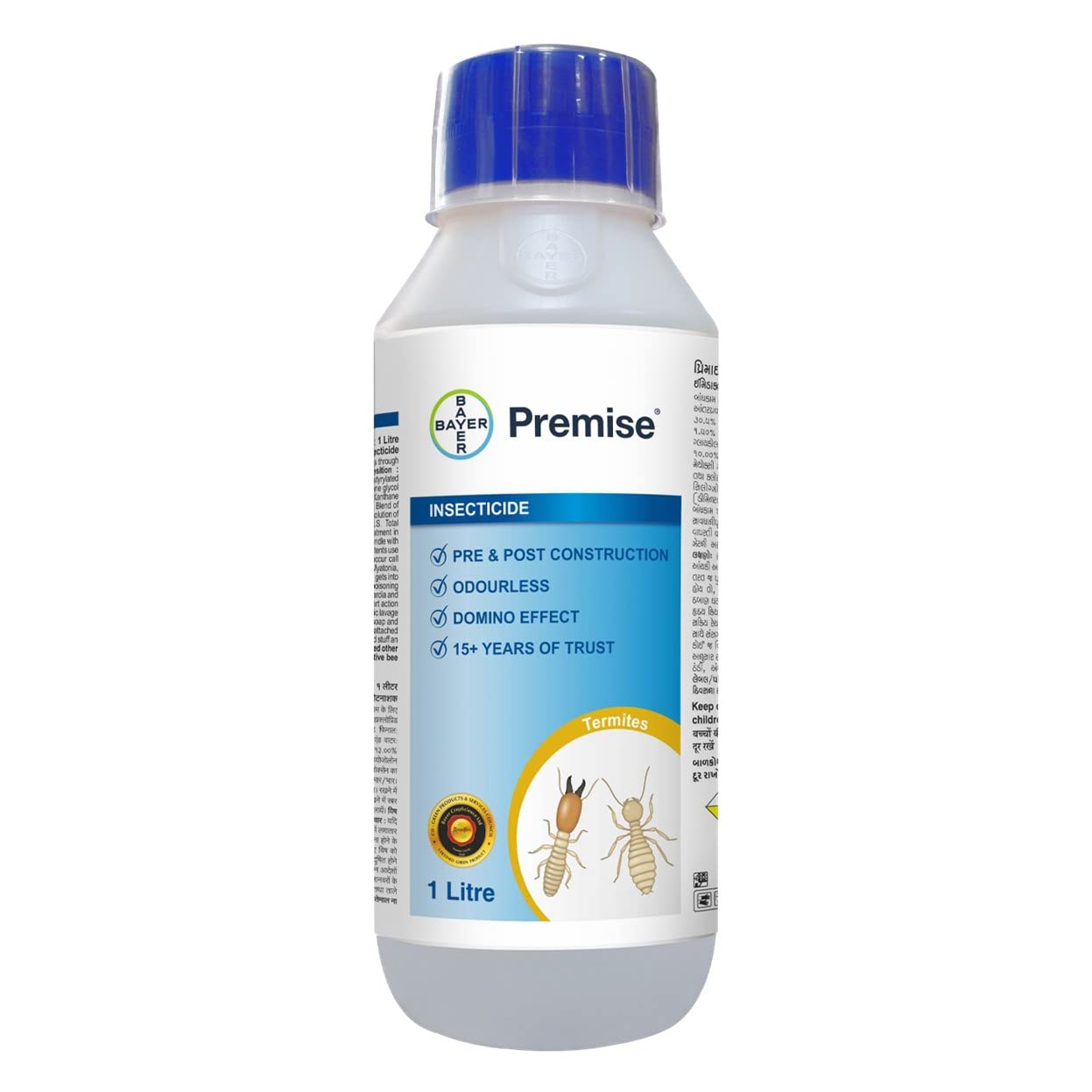 Bayer Premise - For Termite Control (Pre And Post-Construction) - 1 Litre | Long Lasting Control | Colony Elimination