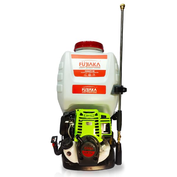 FUJIAKA SHAKTI 4S Knapsack Power Sprayer GX35 35CC 4 Stroke 25 Ltr tank | High Pressure Agricultural Back Pack Sprayer with JAPAN technology pump, Free 3 Head Nozzels, Hose Pipe, Sprayer Gun