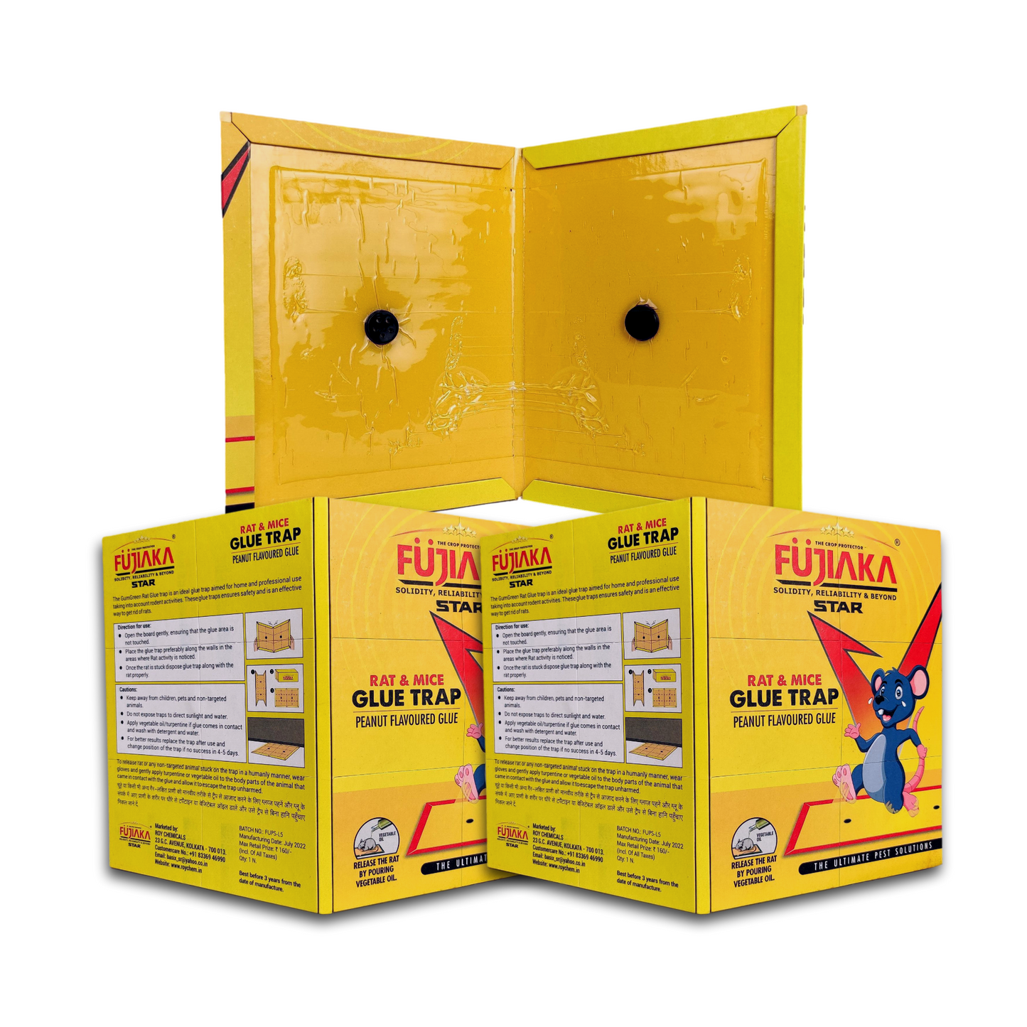 FUJIAKA STAR (REG) Rat Trap Glue Pad, Rodent Control Sticky Pad